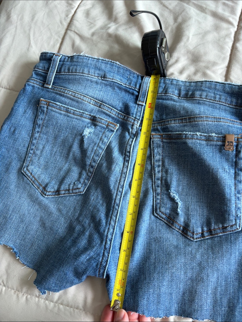 Joe’s JeansButton Fly Distressed Denim Shorts - Medium Blue - Picture 5 of 6